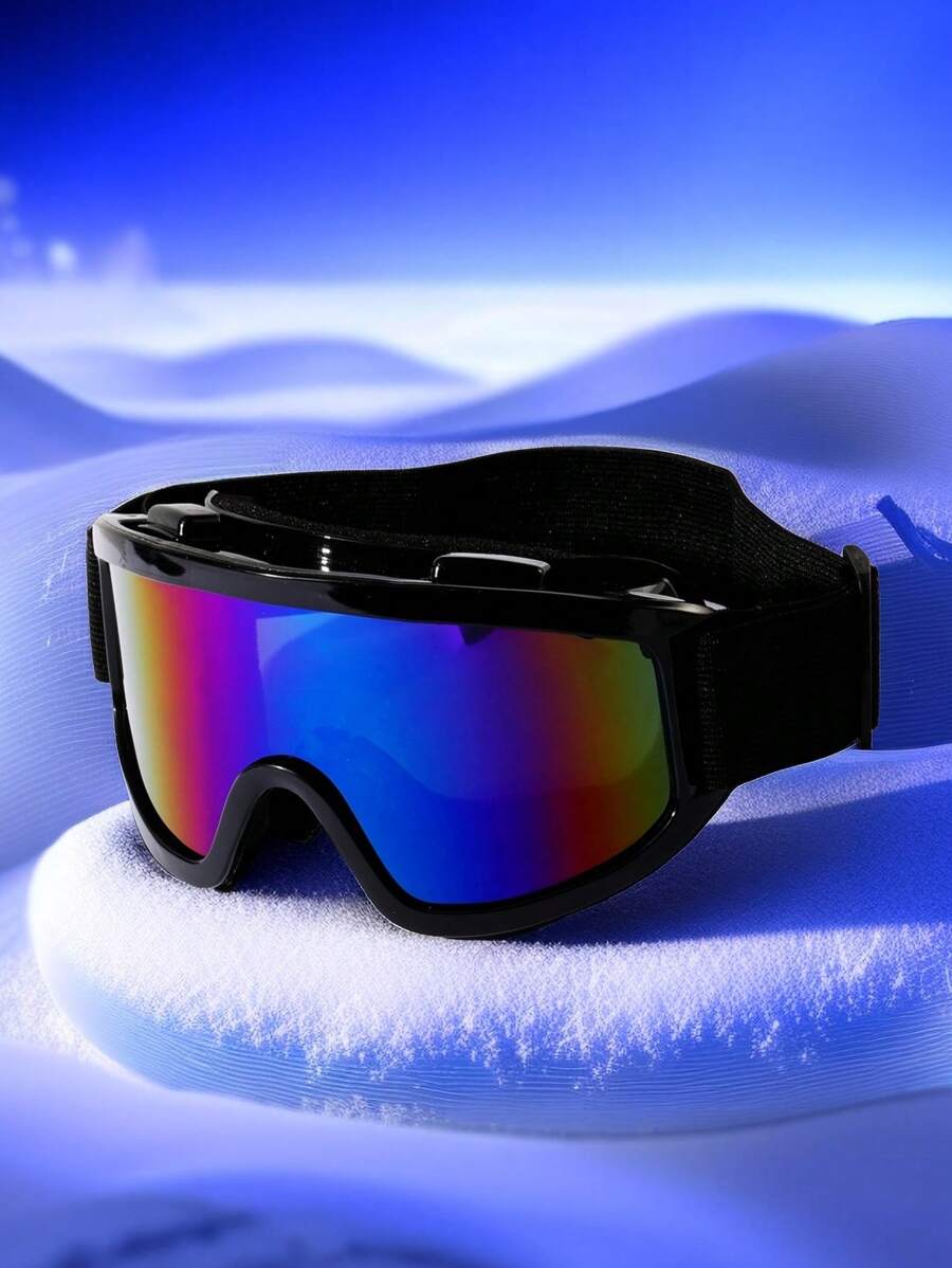 POLASUP 1pc Extra Large Elastic Band Protection Anti-Fog Sponge Goggles For Outdoor Activities Such As Gliding, Skiing, Cycling, ADV Motorcycle Riding, Off-Road, Mud Protection Face Shield, Anti-Sand & Wind, And Anti-Dust, Removable & Washable Soft Touch Sponge