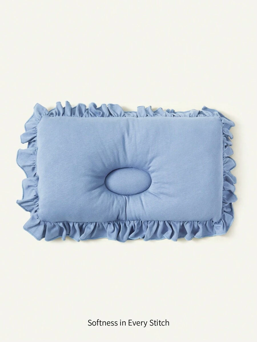 Cozy Pixies 1pc Blue Pleated Lace Newborn Pillow Love Valentine - Blue - View 1