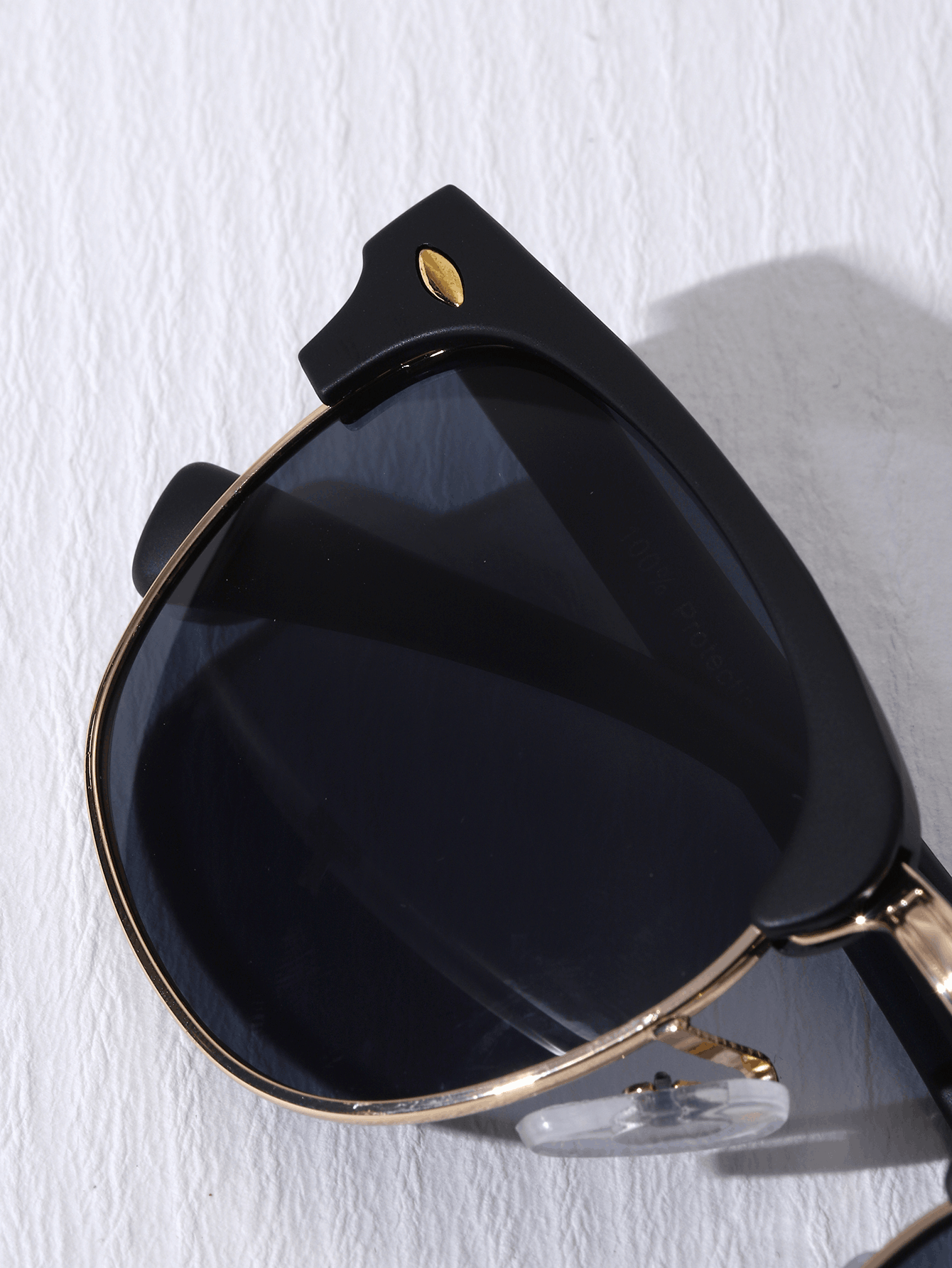 POLASUP 1pc Men's Mixed Metal Frame Polycarbonate PC Lens Mirrored Coating Gradient Color Fashion Glasses, Street Style For Summer, Beach, Travel, Classic Vintage - Xám - Xem 2