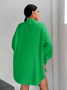 SHEIN SXY Damen Große Größen Outfit bestehend aus Bluse mit weiten Ärmeln, Tank Top und Shorts als Dreiteiler für den Sommer, süß für den Urlaub