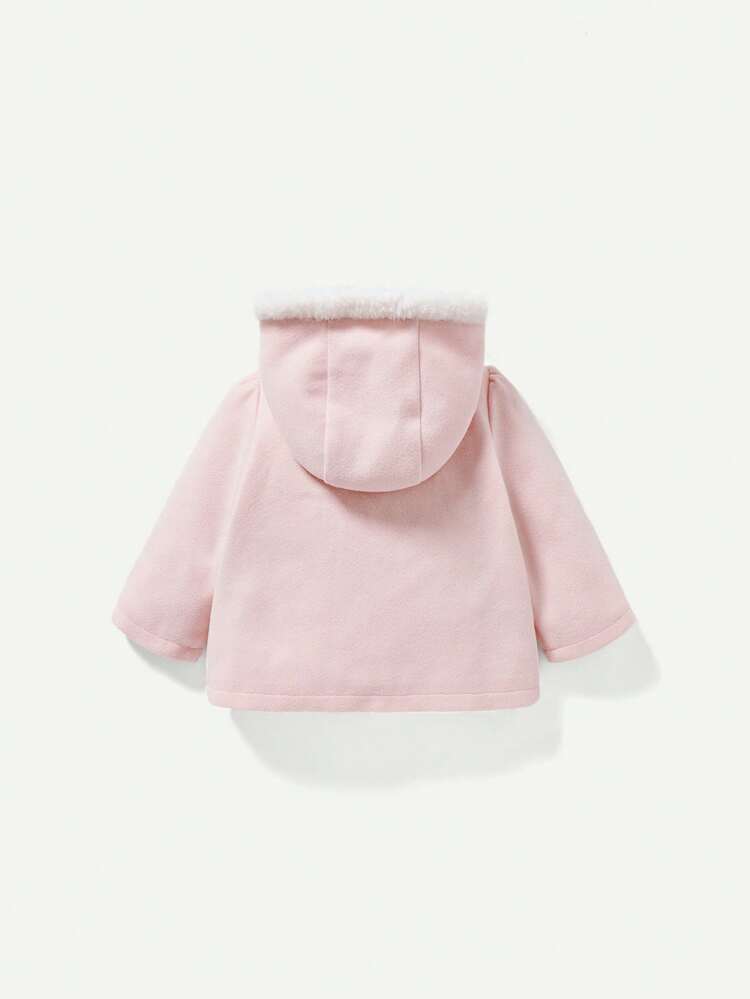 Baby Girl Hooded Duffle Overcoat