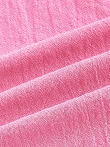 SHEIN EZwear 夏季假日休閒編織細肩帶連身裙 - 玫紅色 - 查看 5