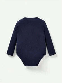 Mały chłopiec 3pcs Grafika ze sloganem Kombinezony - Niebieski - Zobacz 2