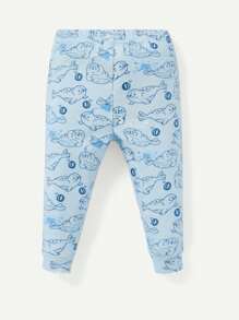 Cozy Pixies Baby Jongens Nauwsluitend Pyjamas , Cartoon dier Gevormd Ronde hals Lange mouwen Top & broek set