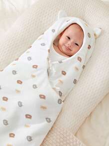 Cozy Pixies 1pc Animal Head Printed Sleeping Bag - Multicolor - View 2