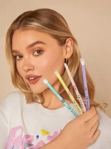 FRIENDS X SHEIN 4pcs Eye Makeup Brush Set - Multicolor - View 1