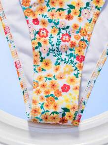 Swim Mod Women Bikini Sets Memutar Plants bunga ditsy All Over Print Lucu - MultiWarna - View 3
