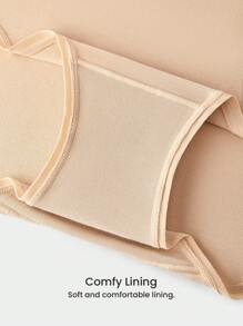 LUVLETTE paquete de 3 bragas básicas de algodón transpirable de tiro alto para mujer - Todo color piel