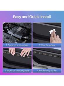 Car Underglow Lights,Exterior Car LED Strip Lights With App And RF Remote Control,16 Million Colors Underglow Kit For Car - Multicolor - View 9