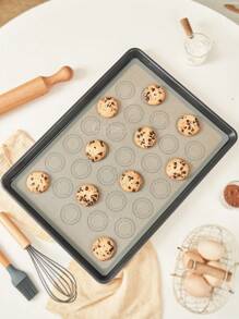 Cippes 1pc Silicone Baking Mat, Reusable Non-stick Baking Sheet For Microwave, Oven, Cookie, Macaron, Bread Making, Gray, 16.53'' X 11.61'' - Grey - View 2