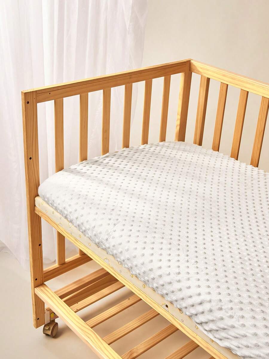 Cozy Pixies 1 件新生儿白色圆点法兰绒婴儿床床单爱心情人节 - 白色 - 查看 1