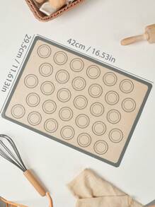Cippes 1pc Silicone Baking Mat, Reusable Non-stick Baking Sheet For Microwave, Oven, Cookie, Macaron, Bread Making, Gray, 16.53'' X 11.61'' - Grey - View 3