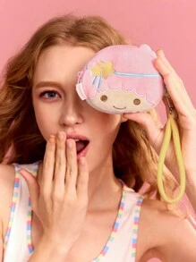 HELLO KITTY AND FRIENDS | SHEIN 1pc Gemini Star Pink Plush Coin Purse, Super Comfortable