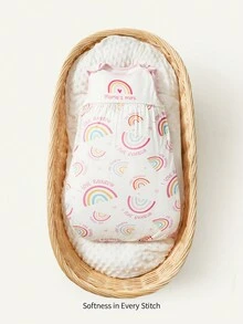 Cozy Pixies 1pc Love Printing Sleeveless Sleeping Bag With Round Bottom - Multicolor - View 2
