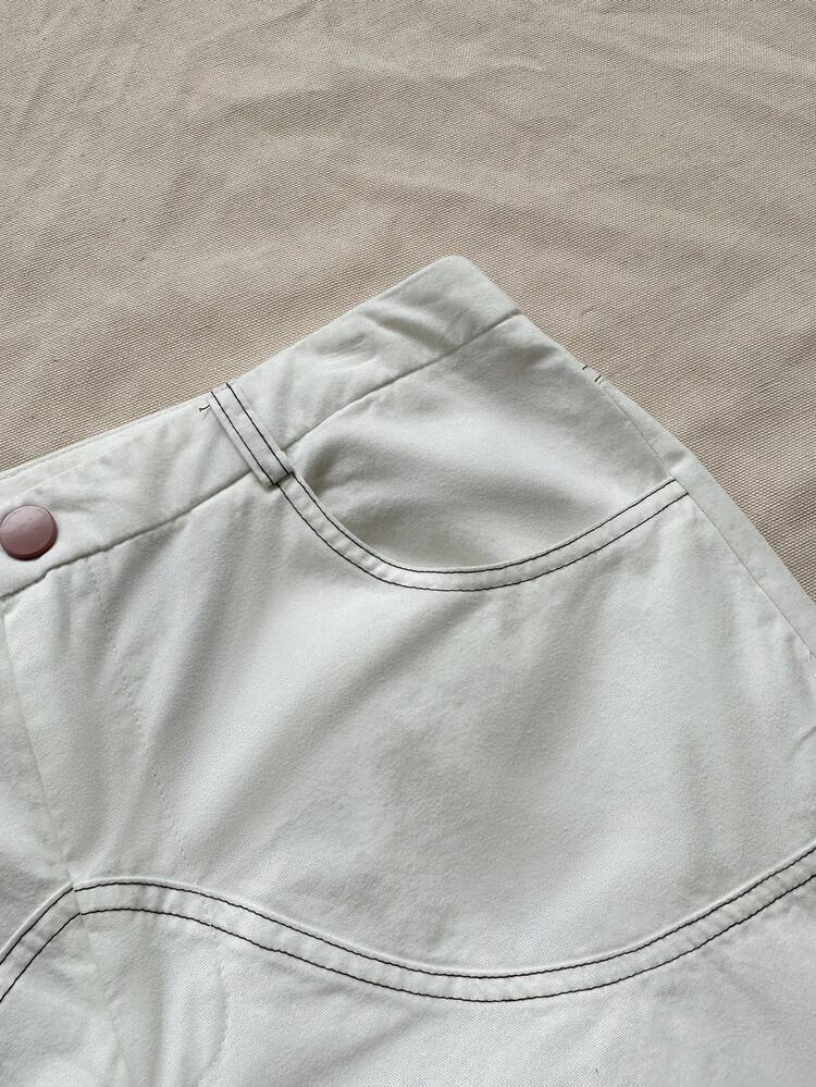 Women's Casual Wide Leg Pants With Contrast Stitching