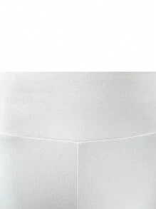 SHEIN Young Girl High Waist Basic Solid Color Five Point Leggings,Summer Travel