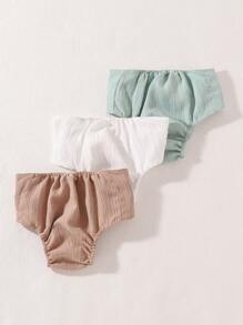 Set Of 3 Baby Boy Summer Thin Casual Adjustable Triangle Diapers Bottoms With  Wrinkle Fabric - Multicolor - View 2