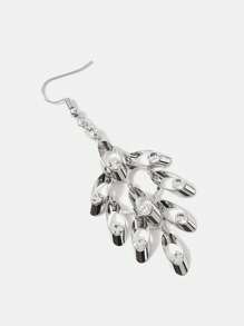 SHEIN ICON Women's Creative Rhinestone Decorated Earrings