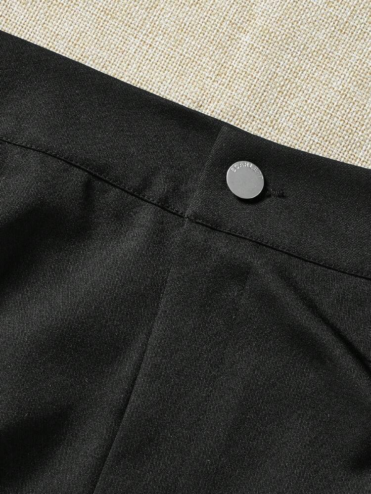 Women's Plus Size Solid Color Shorts With Drawstring Sides