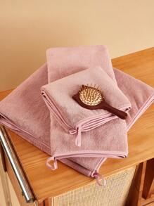 SHEIN Basic living Ultra Soft And Absorbent Towel Set For Home Use Christmas For Holiday Gift Giving Home Bathroom Decor Summer