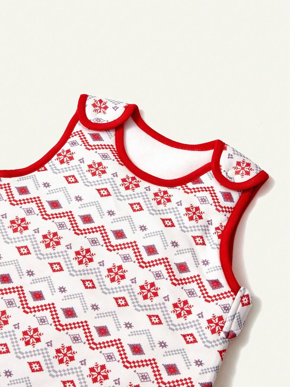 1pc Rhombus, Wave, Snowflake Printed Hat + 1pc Rhombus, Wave, Snowflake Printed Sleeping Bag for Christmas
