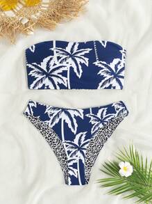 Swim Vcay Set Bikini Cây Dừa & Da Báo Đi Biển Mùa Hè - Nhiều màu - Xem 1