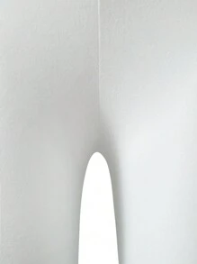 SHEIN Young Girl High Waist Basic Solid Color Five Point Leggings,Summer Travel