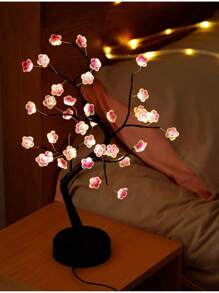 1 件 19.6 英寸樱花盆景树灯，36/108 LED 仙女灯，电池和 USB 供电两用，台灯，装饰灯，现代家居装饰，生日礼物（粉色） - 黃色 - 查看 4