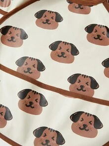 Cozy Pixies 1pc Waterproof Baby Bib With Puppy Design - Multicolor - View 5