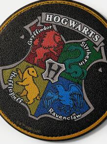 HARRY POTTER X SHEIN Emblem Printed Circular Coaster - Black - View 5