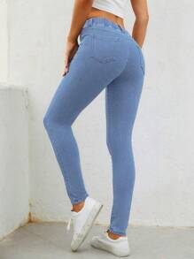 EMERY ROSE Elastic Waist Casual Stylish Skinny Jeans