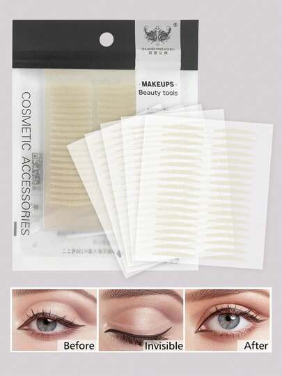 200 pezzi/360 pezzi/400 pezzi Nastro per palpebre, strisce sollevatrici per palpebre doppie sia interne che esterne, nastro adesivo per sollevare le palpebre doppie, invisibile, adatto per palpebre irregolari o singole, addio alle palpebre cadenti, trucco, economico, decorazione della stanza, vanità, viaggio, camera da letto, accessori per il trucco