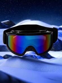 POLASUP 1pc Extra Large Elastic Band Protection Anti-Fog Sponge Goggles For Outdoor Activities Such As Gliding, Skiing, Cycling, ADV Motorcycle Riding, Off-Road, Mud Protection Face Shield, Anti-Sand & Wind, And Anti-Dust, Removable & Washable Soft Touch Sponge - Multicolor - View 3