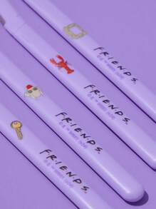 FRIENDS X SHEIN 4pcs/Pack Purple Eyebrow Razor - Purple - View 6