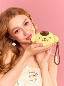 HELLO KITTY AND FRIENDS | SHEIN 1pc Pudding Dog Yellow Short Plush Coin Purse, Super Comfortable - Yellow - View 5
