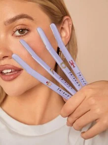 FRIENDS X SHEIN 4pcs/Pack Purple Eyebrow Razor - Purple - View 7