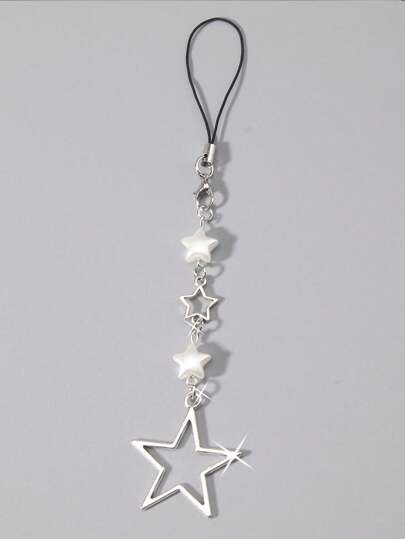 Goth روابط موبايل وحافظة جيب بالأسلوب الياباني ديكور قلب ونجمة وردي حلو مع دبوس القوس، هدية صيفية