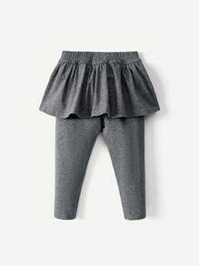 Cozy Pixies Baby Girl Ruffle Hem Pants 2pcs/Set - Pink - View 2