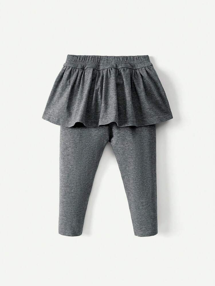 Baby Girl Ruffle Hem Pants 2pcs/Set