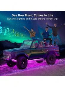 Car Underglow Lights,Exterior Car LED Strip Lights With App And RF Remote Control,16 Million Colors Underglow Kit For Car - Multicolor - View 7