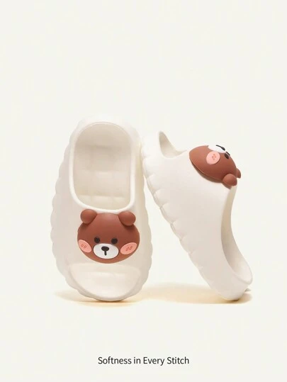 Cozy Pixies 一双夏季时尚百搭可爱趣味小熊图案EVA耐磨防滑沙滩海边室内外男女宝宝拖鞋