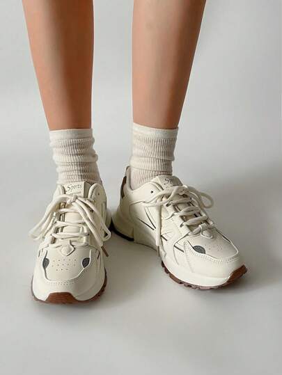 SRSOO 2025 新款学生运动鞋休闲复古训练鞋百搭厚底运动鞋女款