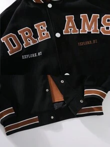 女士帽兜風衣春秋季時尚情侶外套 - 黑色 - 查看 4