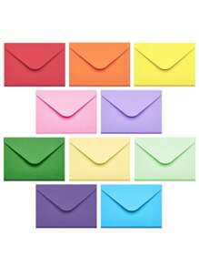 5pcs Random Color Small Envelopes, Suitable For Membership Cards, Paper Storage, Gifts, Business Cards, 4.13in X 2.91in Mini Envelopes, Colored Small Pocket Envelope - Multicolor - View 3