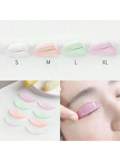 BLACKWINGS 4pairs Reusable Eyelash Lifting Kit, Lash Perm Pad, Silicone Lifting Pads, Eyelash Curlers, Applicator, Lash Aids