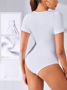 Easithlete 2入組/套純色短袖運動連體衣 - 彩色 - 查看 2