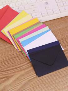 5pcs Random Color Small Envelopes, Suitable For Membership Cards, Paper Storage, Gifts, Business Cards, 4.13in X 2.91in Mini Envelopes, Colored Small Pocket Envelope - Multicolor - View 6
