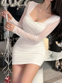DAZY Women Sweetheart Neck Bodycon Cocktail Party Dress With Hip Package, Birthday ,New Year Eve Summer