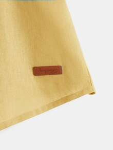 SHEIN Camisa casual para niños con cuello alto y unicolor cómoda - Amarillo - Ver 3