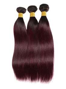 4pcs 1B 99J Straight Bundle With Closure Human Hair Ombre 99JA Colored Hair - S1/99JA - View 4